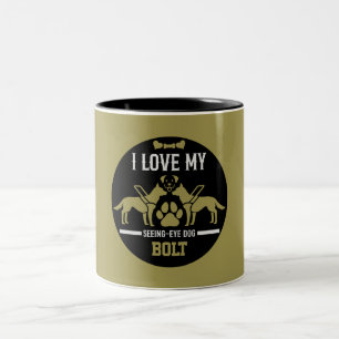Taza Bicolor Ver el regalo de perro de ojos