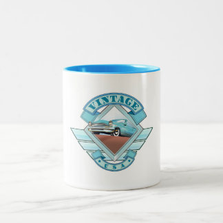 Taza Bicolor Ver poster de vuelo estilo America Vintage 50