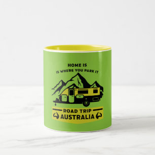 Taza Bicolor Verano australiano de caravana australiana