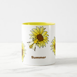 Taza Bicolor Verano del encanto de las abejas y de los