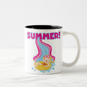 Taza Bicolor Verano rubio del chica
