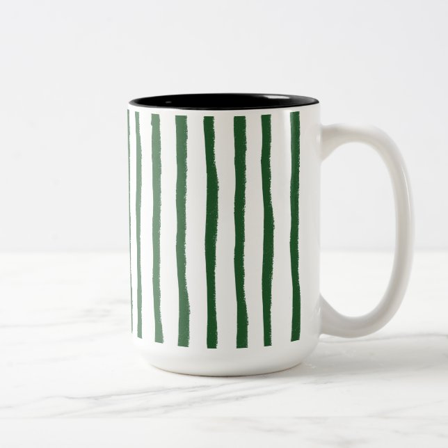Taza Bicolor Verde de banda mínima (Derecha)