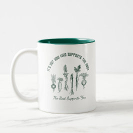 Taza Bicolor Verdura de raíz vintage