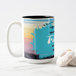 Taza Bicolor Verso de la Biblia de Fe - 2 Corintios 5-7