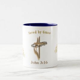 Taza Bicolor Verso de la Biblia salvado por Grace