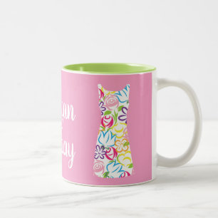 Taza Bicolor Vestido de cambio floral Mug personalizado