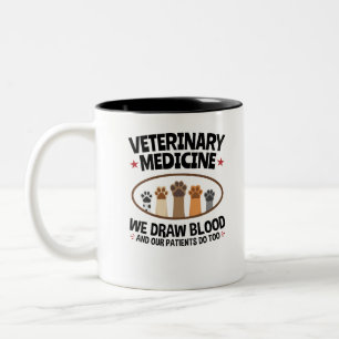 Taza Bicolor Vet Tech Veterinaria Cita Sangre