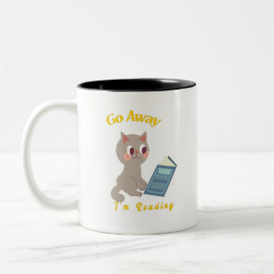 Taza Bicolor Vete, estoy leyendo