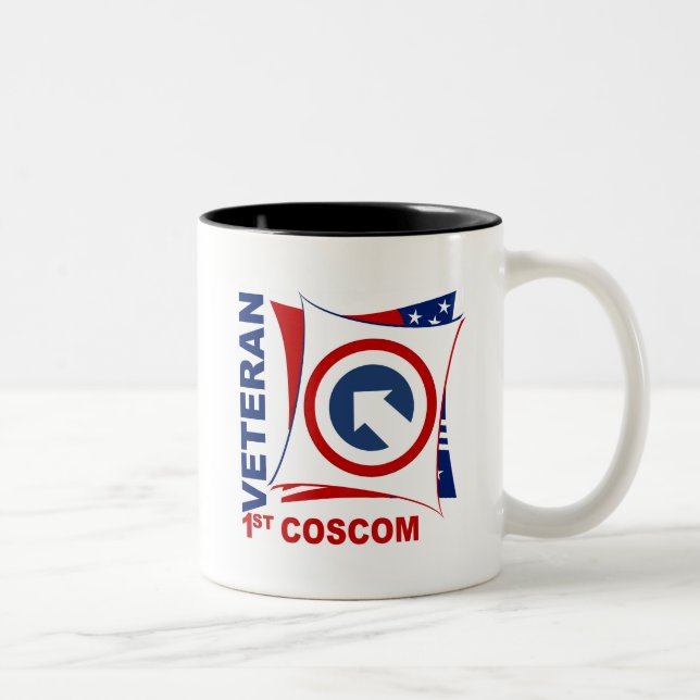 Taza Bicolor Veterano - 1 COSCOM (Derecha)