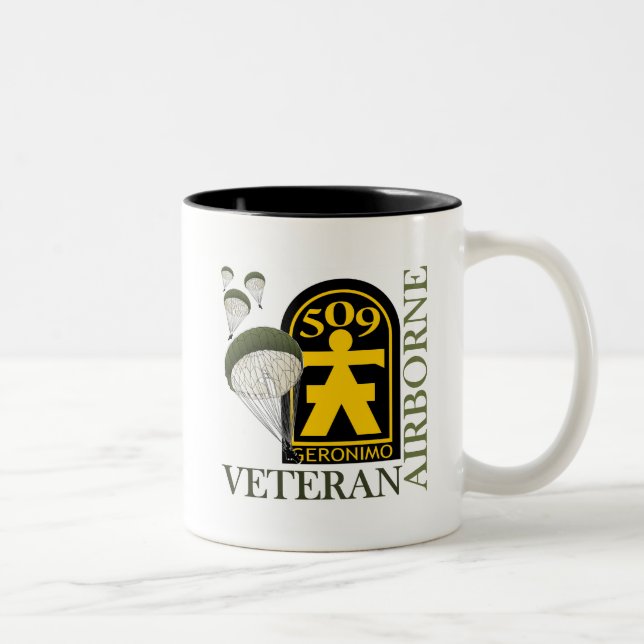 Taza Bicolor Veterano aerotransportado - 509o PIR (Derecha)