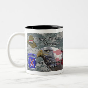 Taza Bicolor Veterano de combate Irak en la décima edición de M