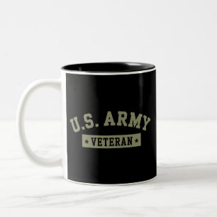 Taza Bicolor Veterano del Ejército de EE. UU. Veteranos de Amér