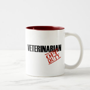 TAZA BICOLOR VETERINARIO FUERA DE SERVICIO
