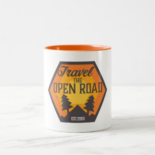 Taza Bicolor Viaja por la carretera abierta