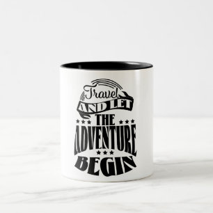 Taza Bicolor Viaja y deja que la aventura comience