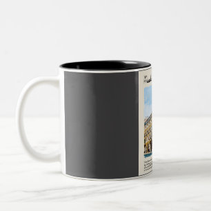 Taza Bicolor Viaje de color de agua de la cosecha de Madrid