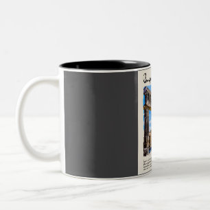 Taza Bicolor Viaje de color de agua vintage de Pompeya