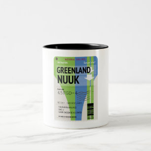 Taza Bicolor Viaje de Greenland Nuuk