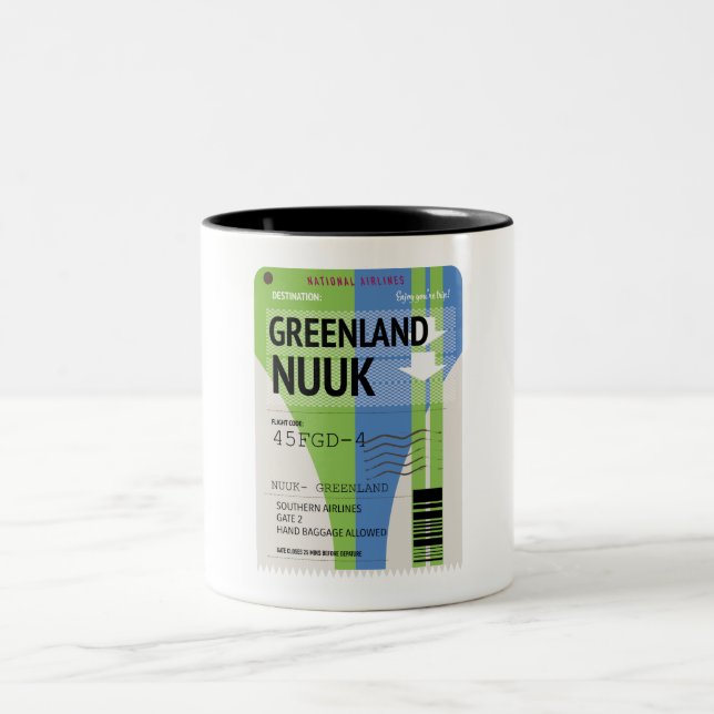 Taza Bicolor Viaje de Greenland Nuuk (Centro)
