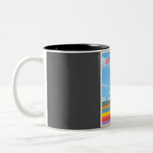 Taza Bicolor Viaje de molino de viento en Holanda