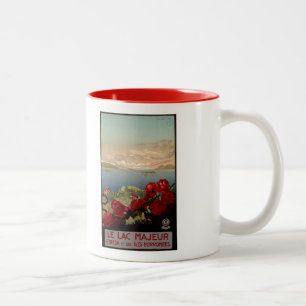 Taza Bicolor Viaje italiano de Maggiore del lago romántico