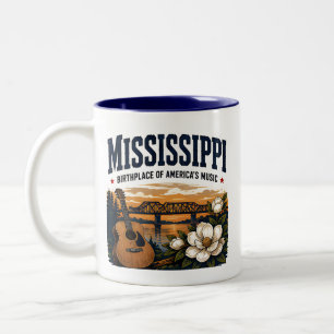 Taza Bicolor Viaje musical por el sur de Mississippi
