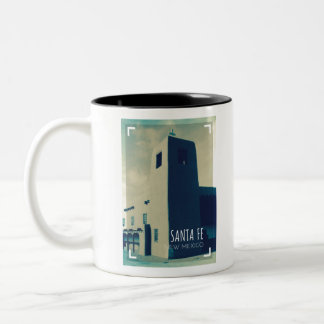 Taza Bicolor Viaje retro de Santa Fe New México