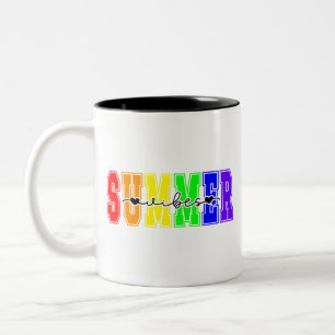 Taza Bicolor Viajes de verano LGBTQ   Orgullo arcoiris