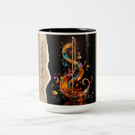 Taza Bicolor Vibes de jazz
