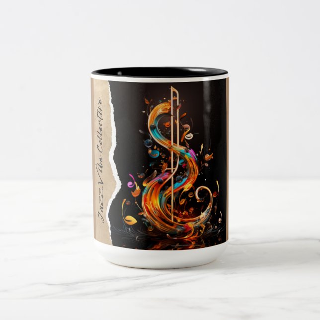 Taza Bicolor Vibes de jazz (Centro)