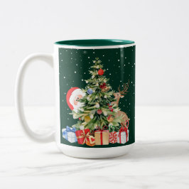 Taza Bicolor Vibes de Navidades elegantes