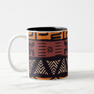 Taza Bicolor Vibes étnicas africanas al estilo bohemio