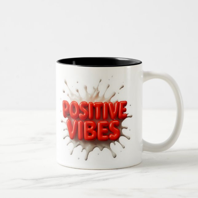Taza Bicolor Vibes positivas (Derecha)
