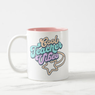 Taza Bicolor Vibraciones Geniales de Profesor Estilo Retro Rega