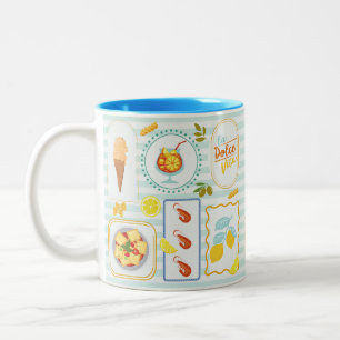 Taza Bicolor Vibraciones Mediterráneas de Verano