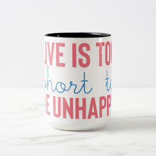 Taza Bicolor Vibraciones Positivas Frase Motivacional