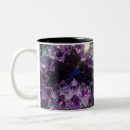 Taza Bicolor Vibrante geoda de cristal de amatista púrpura | Br