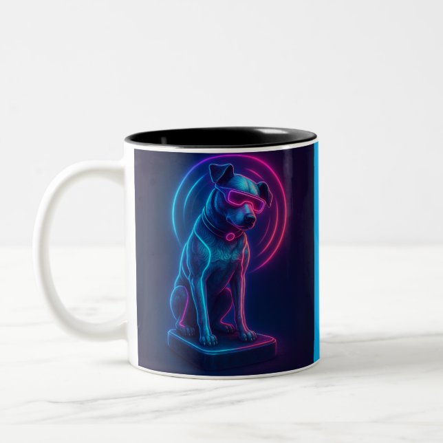 Taza Bicolor Víctor Perro futurista Nipper RCA (Izquierda)