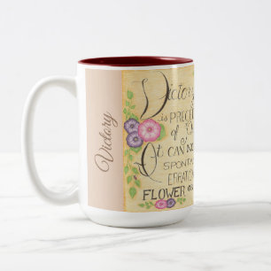 Taza Bicolor Victoria de todo tipo- JamesAllen cita Mug