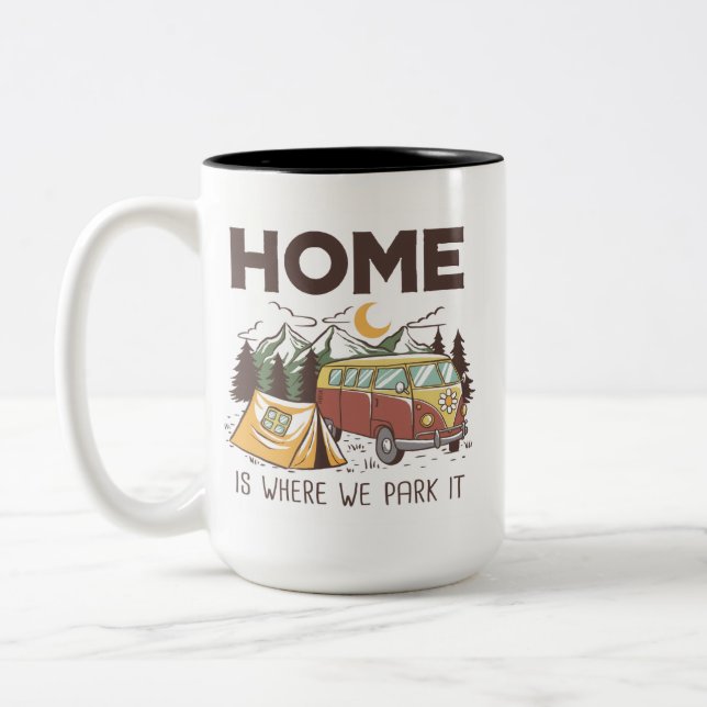 Taza Bicolor Vida de camping (Izquierda)
