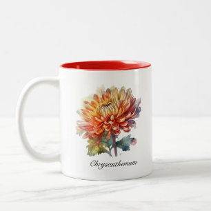 Taza Bicolor Vida de hierba: crisantemo