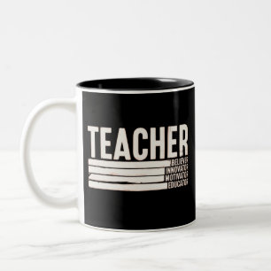 Taza Bicolor Vida de maestro de vuelta al colegio 