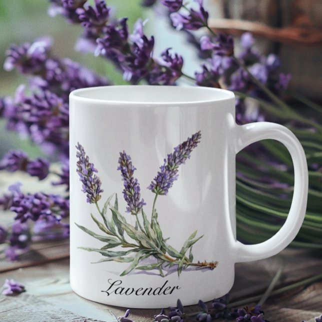 Taza Bicolor Vida herbal: Lavanda, personalizable (Subido por el creador)