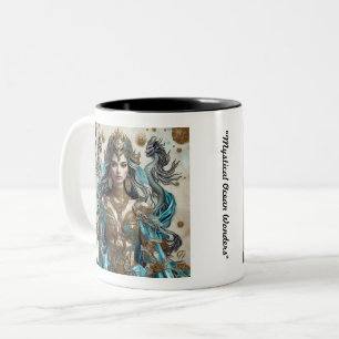 Taza Bicolor "Vida marina de lujo"