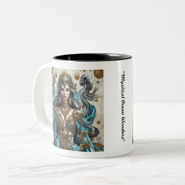 Taza Bicolor "Vida marina de lujo" (Anverso izquierdo)