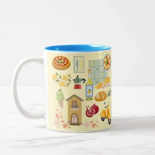 Taza Bicolor Vida rural Italia (Izquierda)