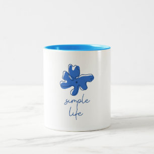 Taza Bicolor Vida Simple Minimalismo