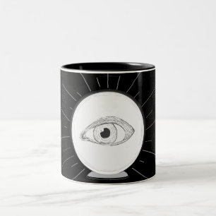 Taza Bicolor Vidente Ojo Vidente Bola de Cristal Esotérica