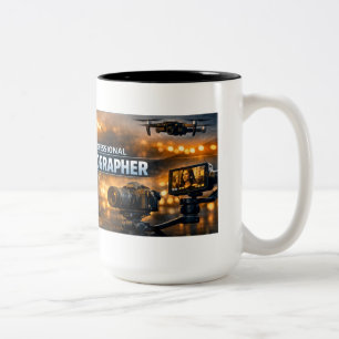 Taza Bicolor Videógrafo con acción