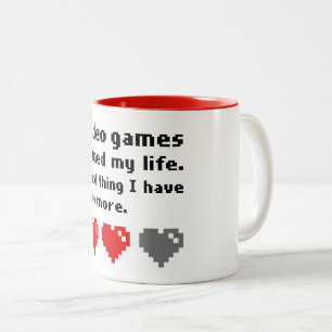 Taza Bicolor Videojuegos arruinaron mi vida